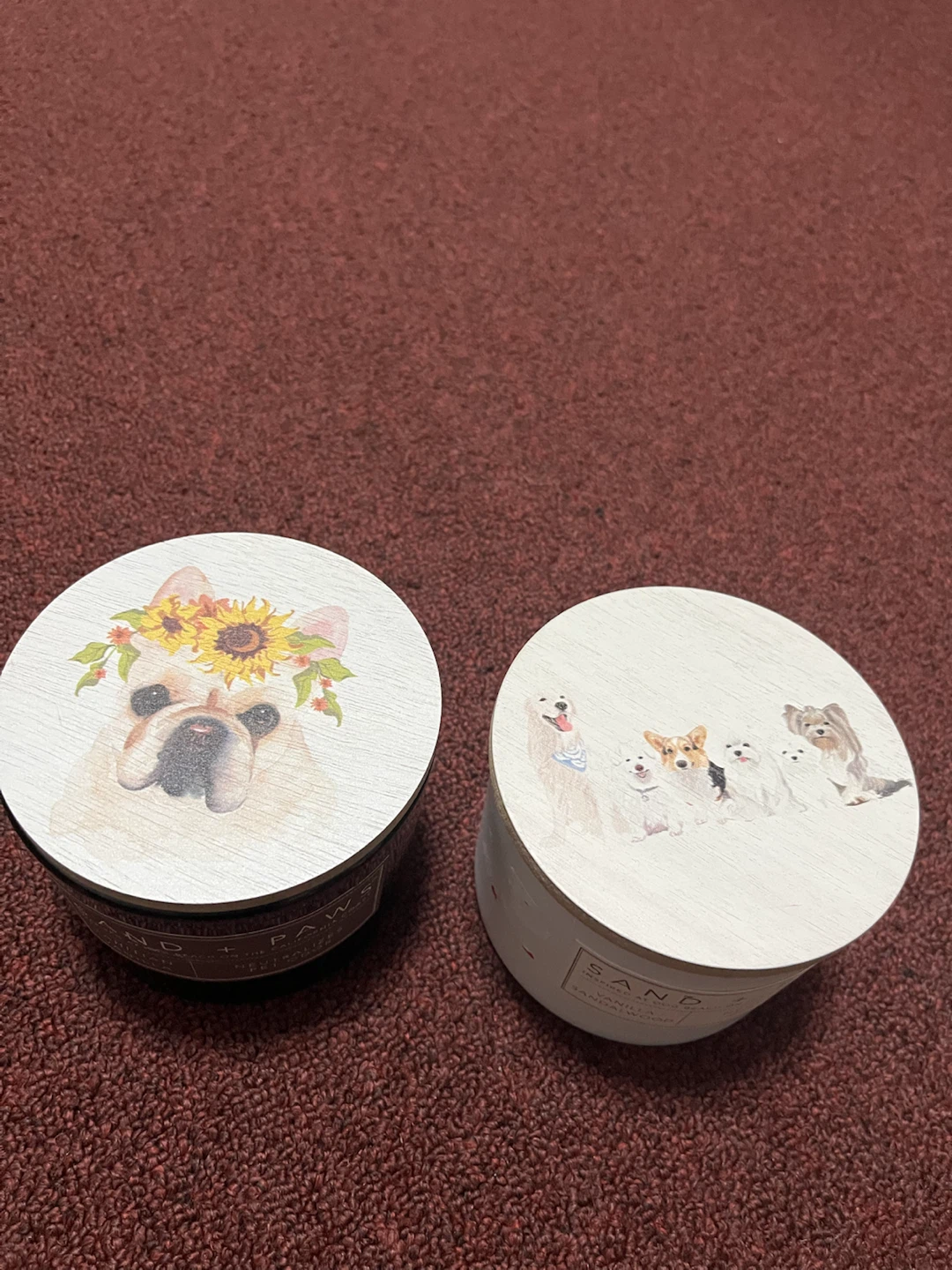 2 empty Sand + Paws  Candle jars - photo 2