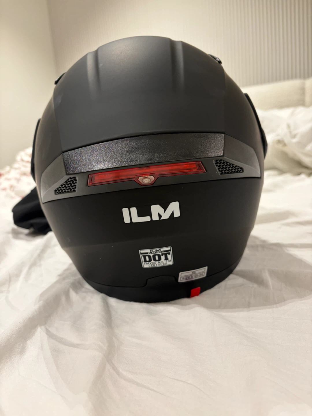 ILM 902 LED Modular Motorcycle Helmet - Matte Black