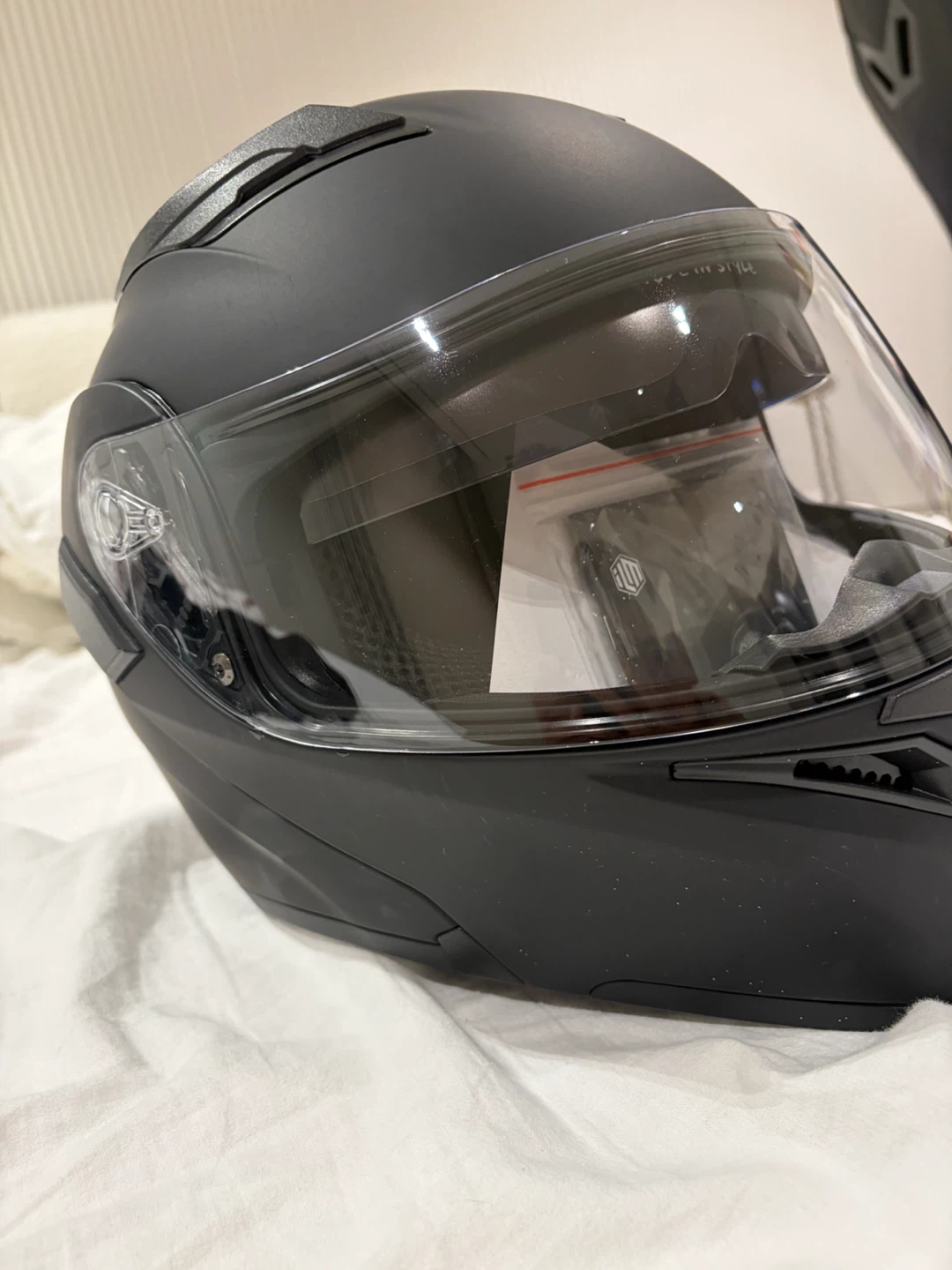 ILM 902 LED Modular Motorcycle Helmet - Matte Black - photo 4