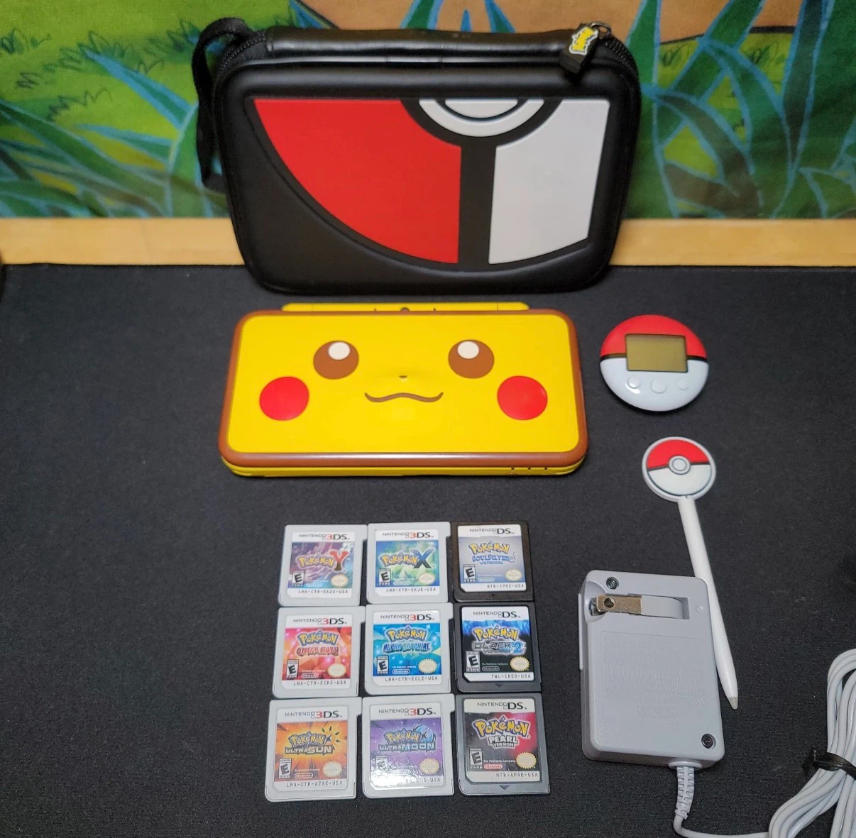 pikachu DS with pokemon game lot