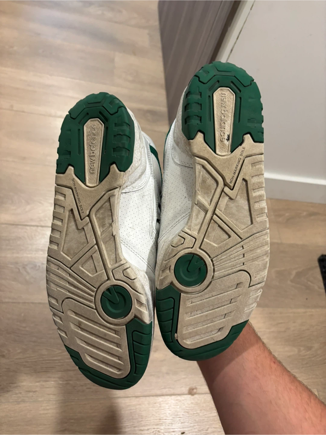 New Balance 550 White and Green Sneakers - photo 2