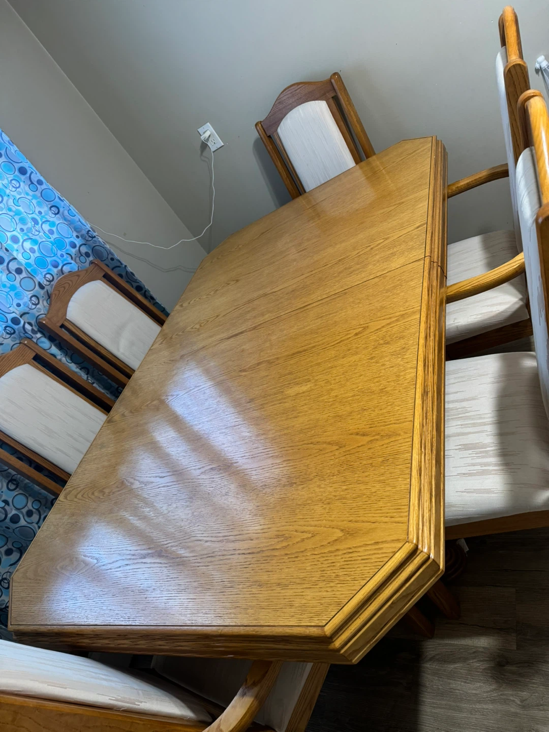 Oak Dining Table and 6 Chairs Set - photo 2