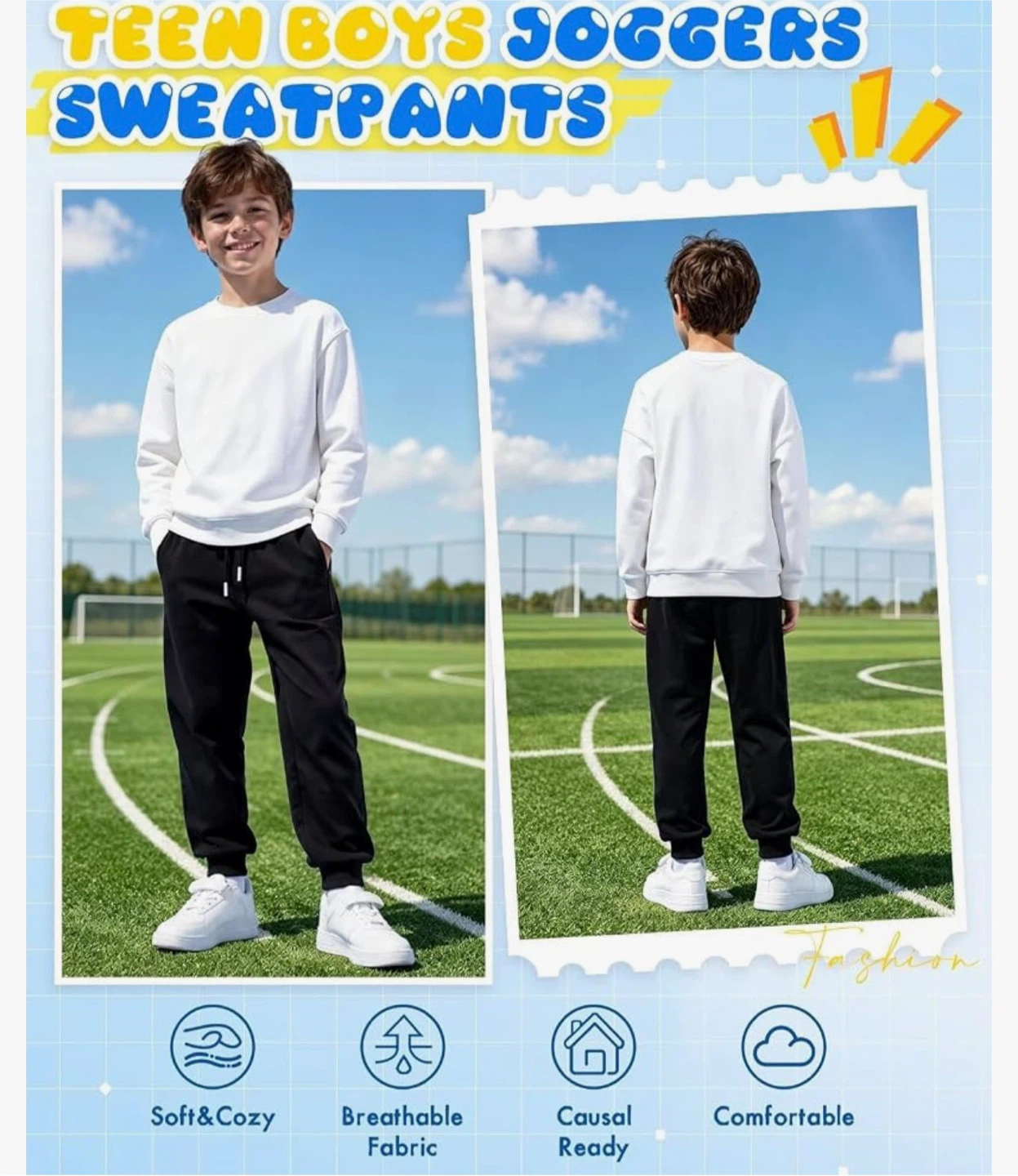 Teen Boys Jogger Sweatpants， size M - photo 2