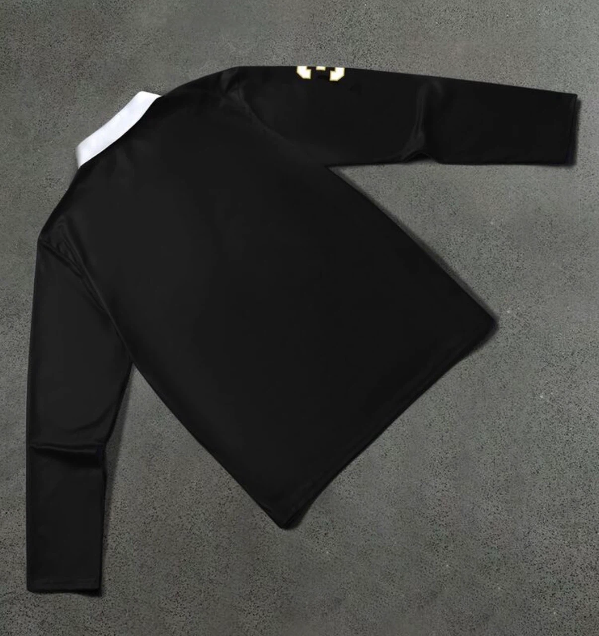 Black Long-Sleeve Polo Shirt with Paris Design - photo 2