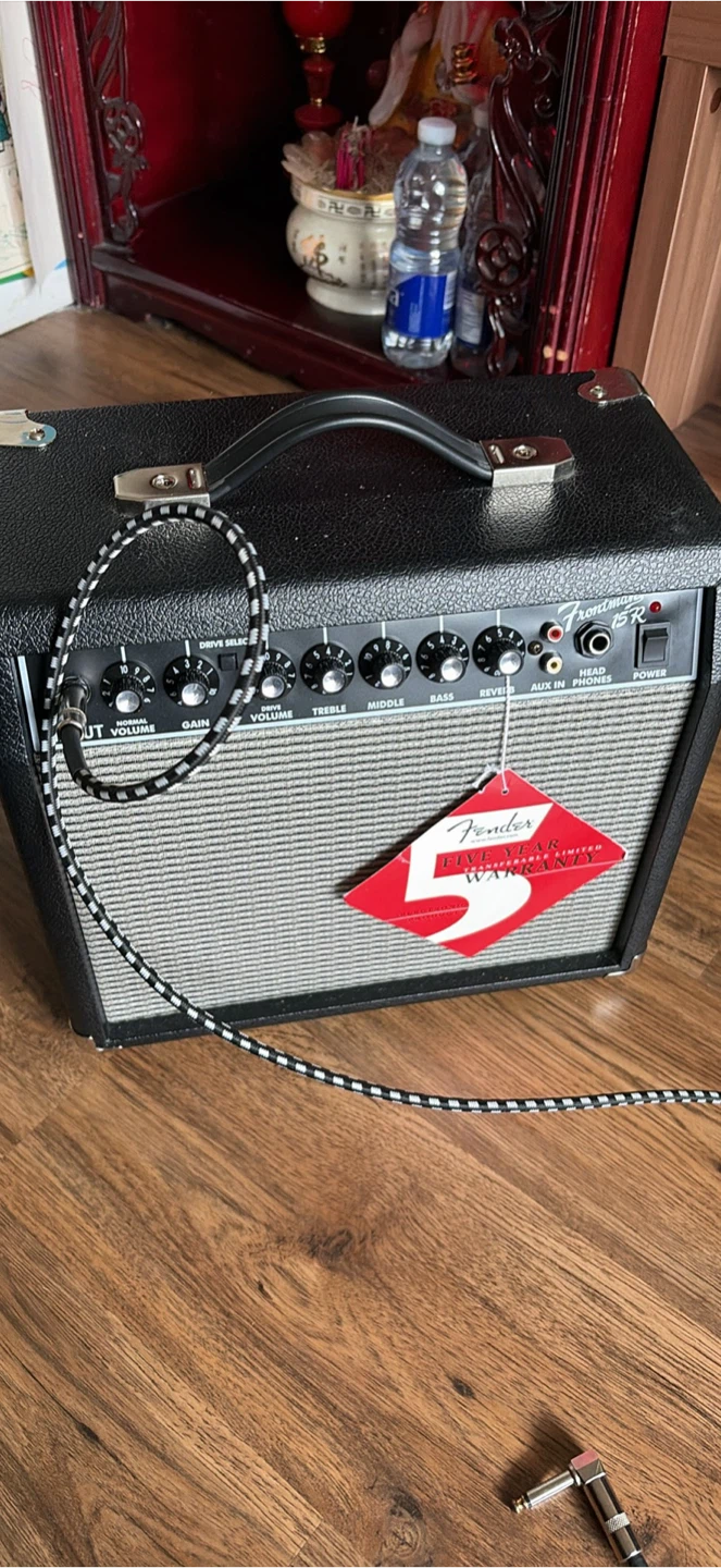 Squier Stratocaster Guitar and Fender Frontman 15R Amp - photo 2