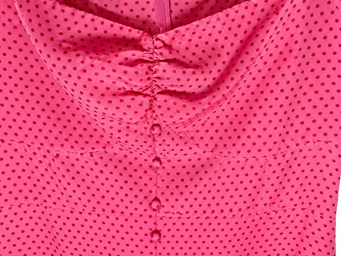 Elegant Pink Polka Dot Dress - photo 4