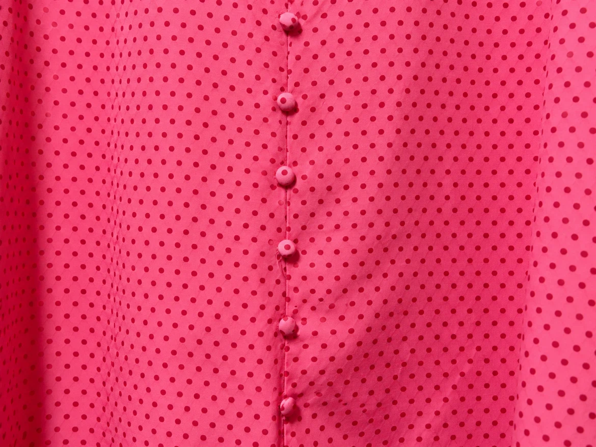 Elegant Pink Polka Dot Dress - photo 5