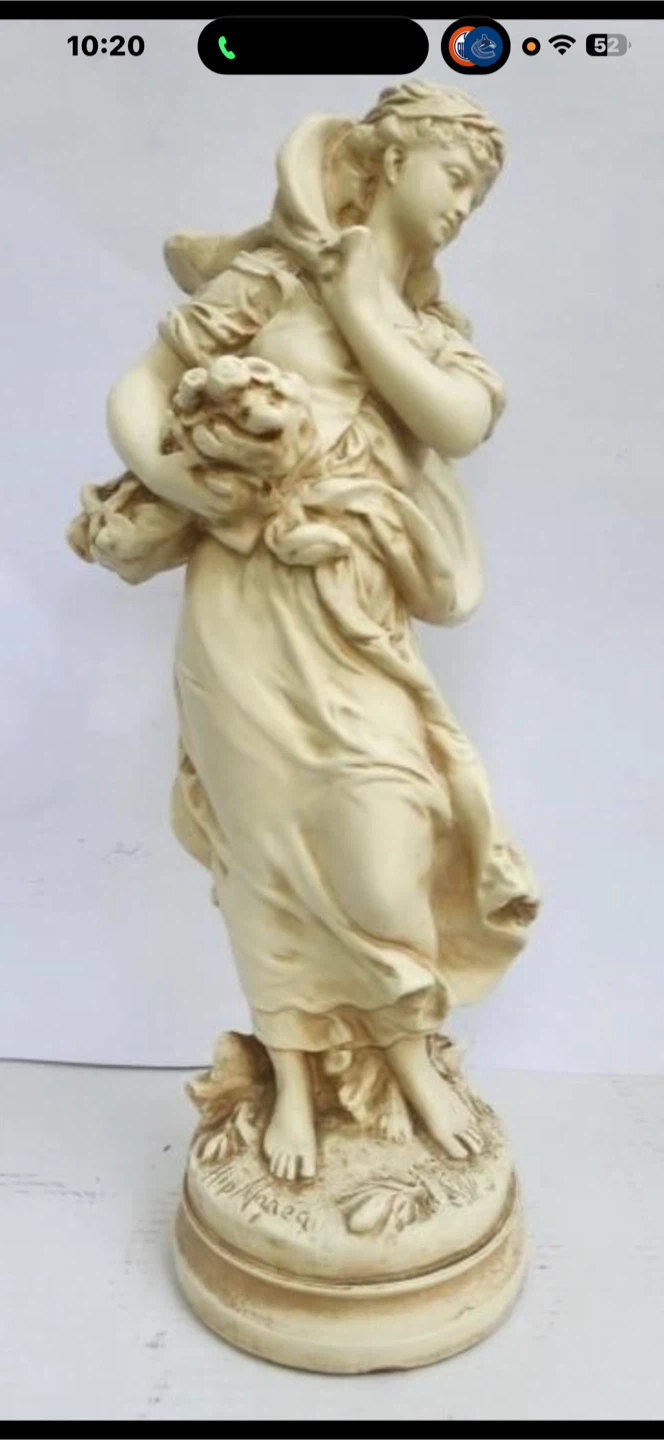 Vintage Hip Moreau Chalkware Statue Alexander Backer Co 18"