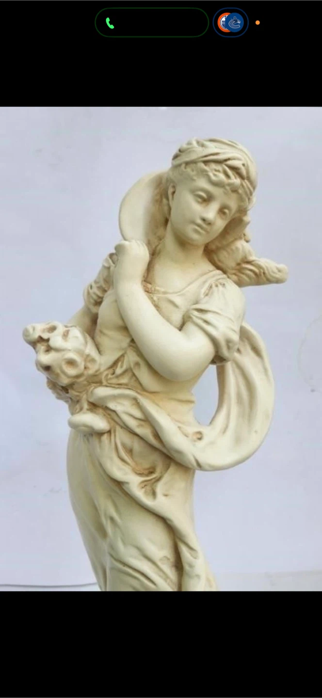 Vintage Hip Moreau Chalkware Statue Alexander Backer Co 18" - photo 3