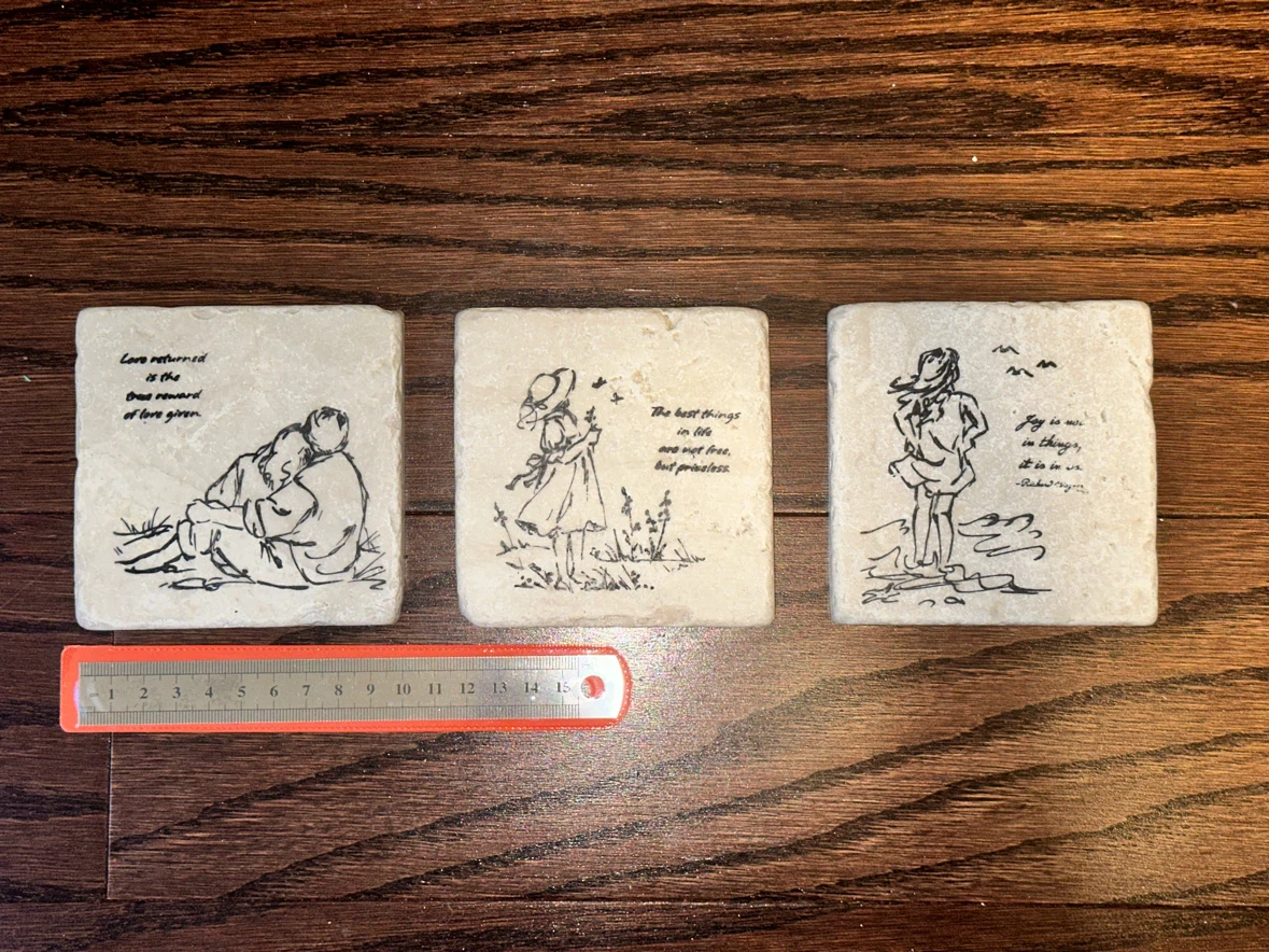 Decorative Marble Tablets x3