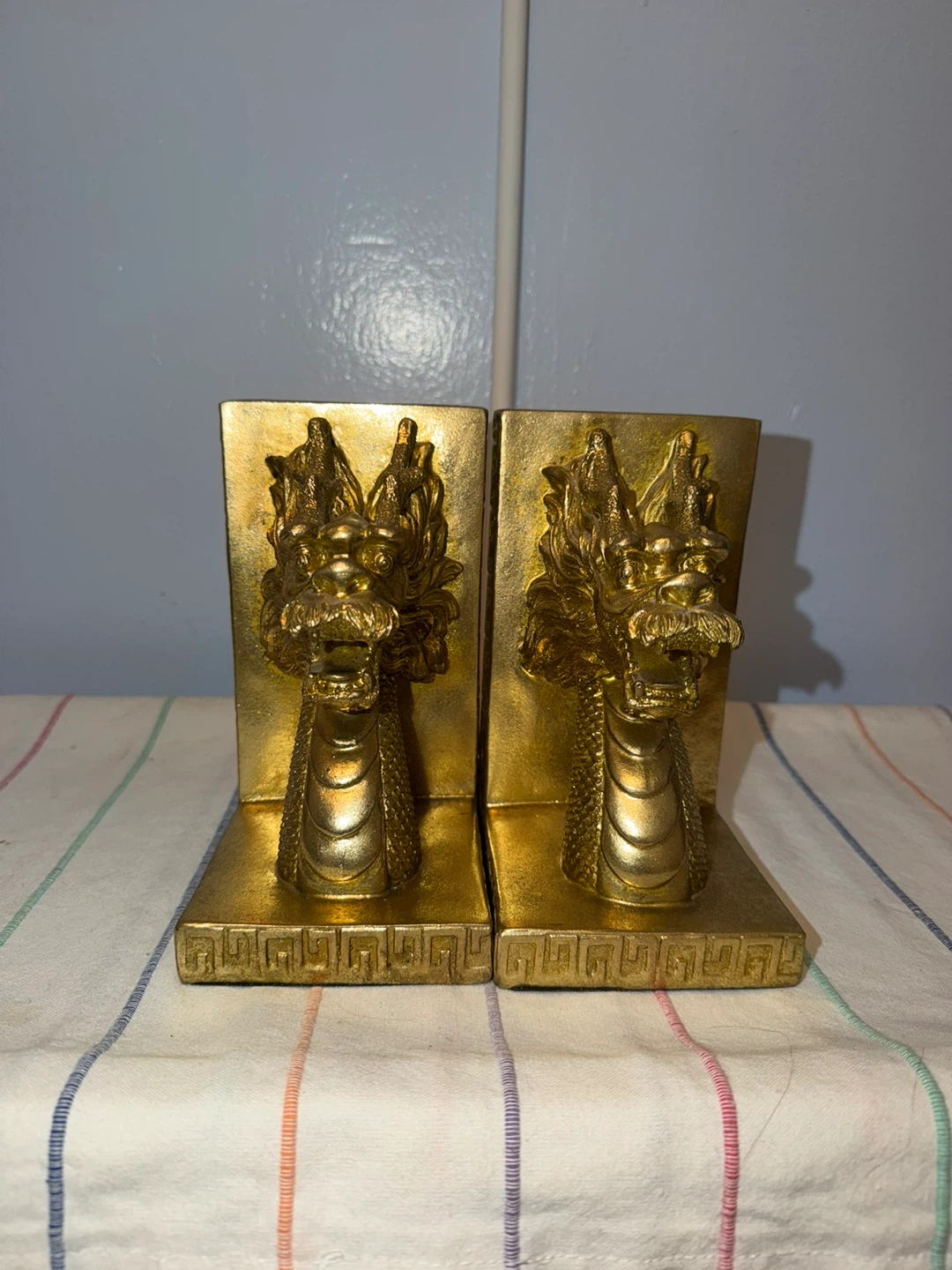 Gold Dragon Bookends