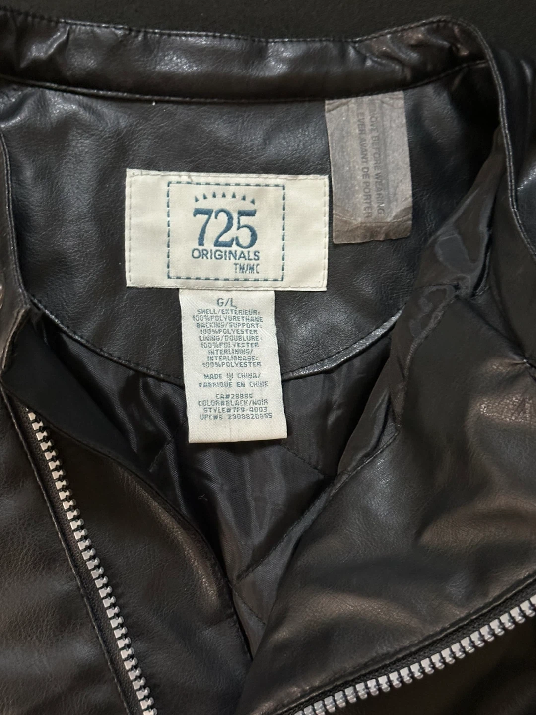 Black Faux Leather Jacket - photo 2