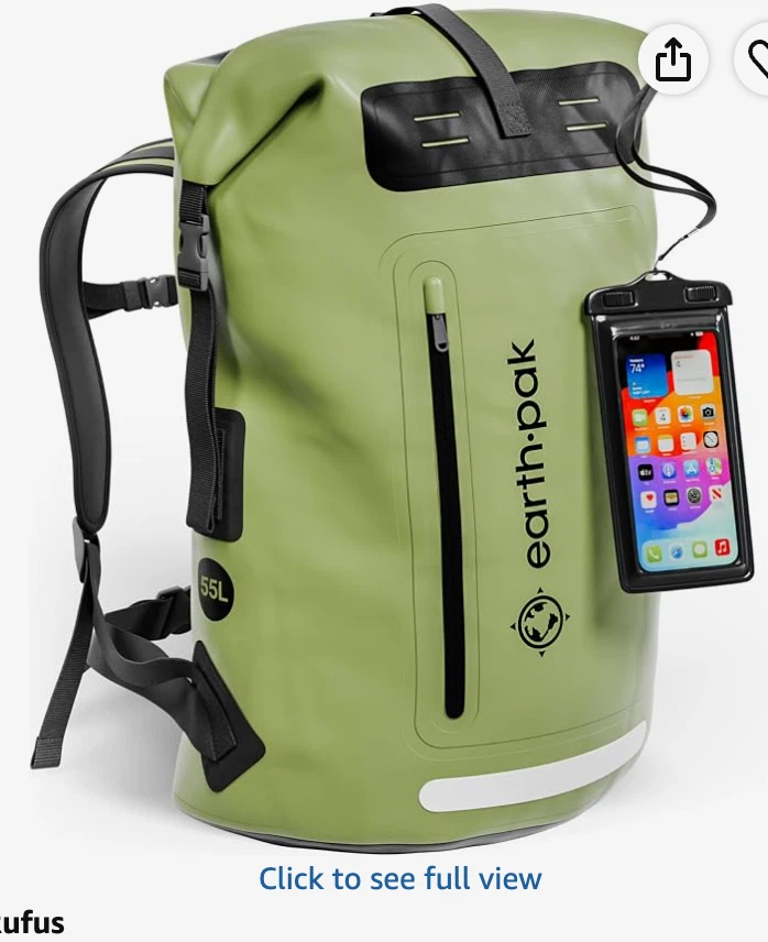Earth Pak 55L Waterproof Dry Bag Backpack
