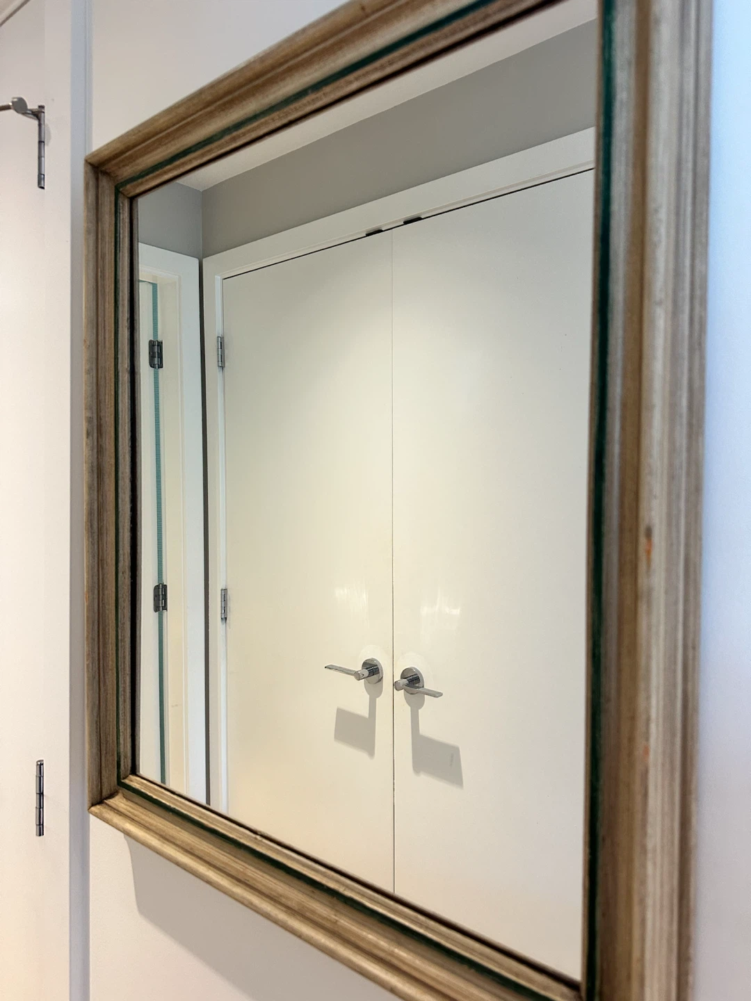 Large Wood Frame Wall Mirror