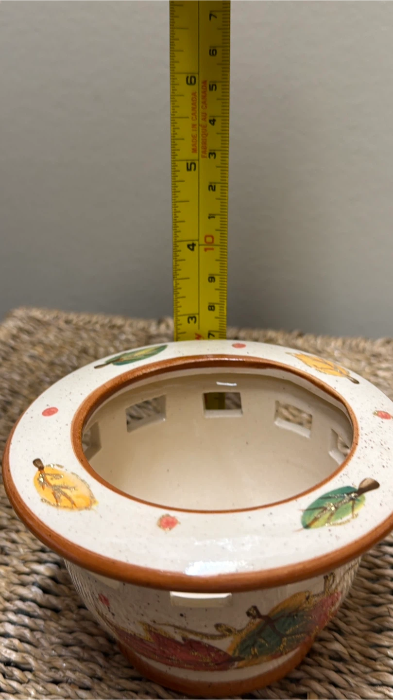 Ceramic candle holder…Glittery autumn leaves - photo 4