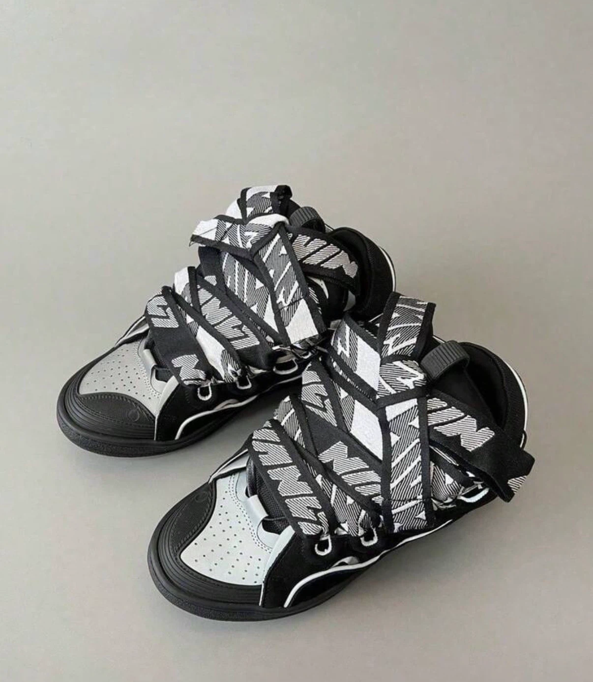 Lanvin Curb Sneakers Black and White