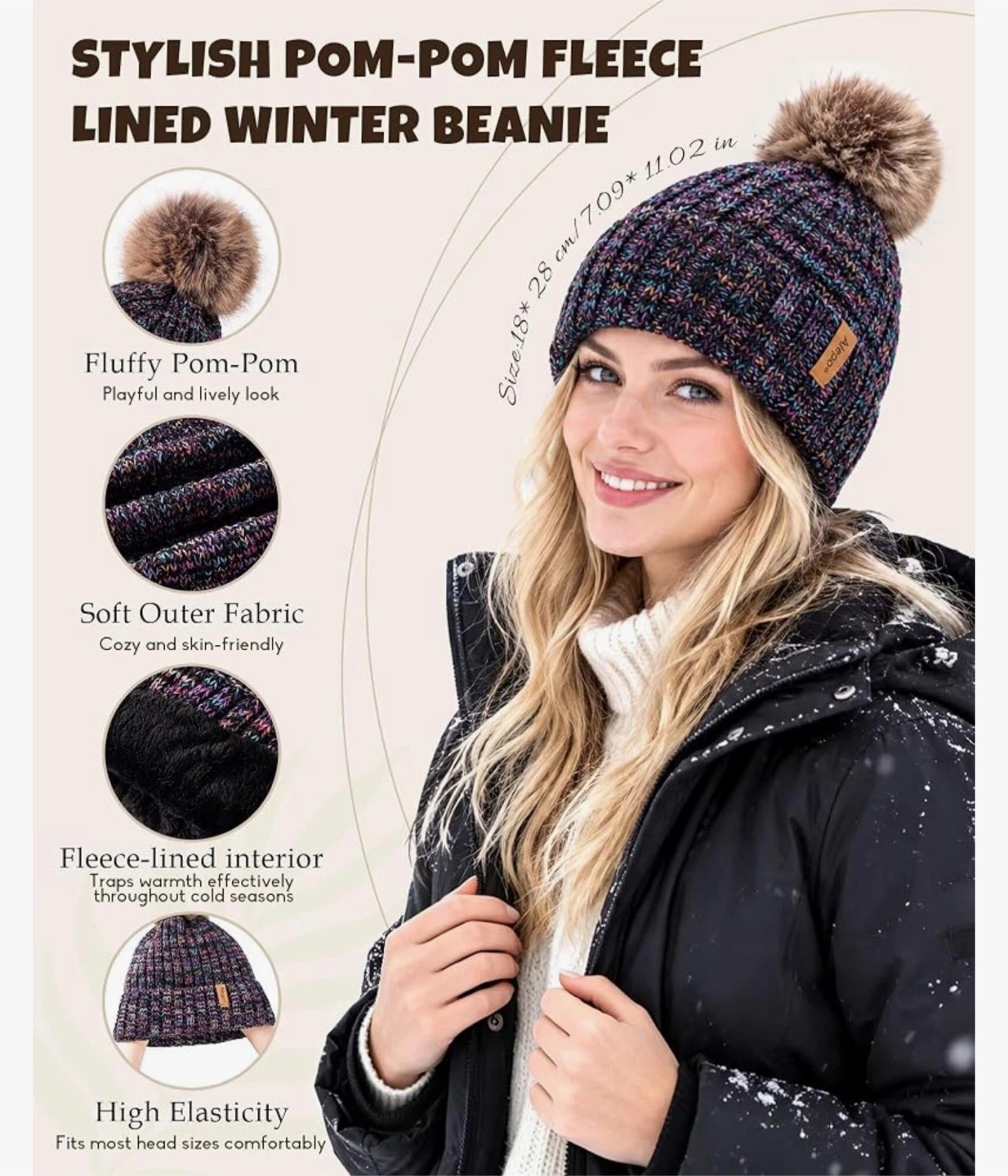 Winter Beanie, Scarf, and Touchscreen Gloves Set - photo 3