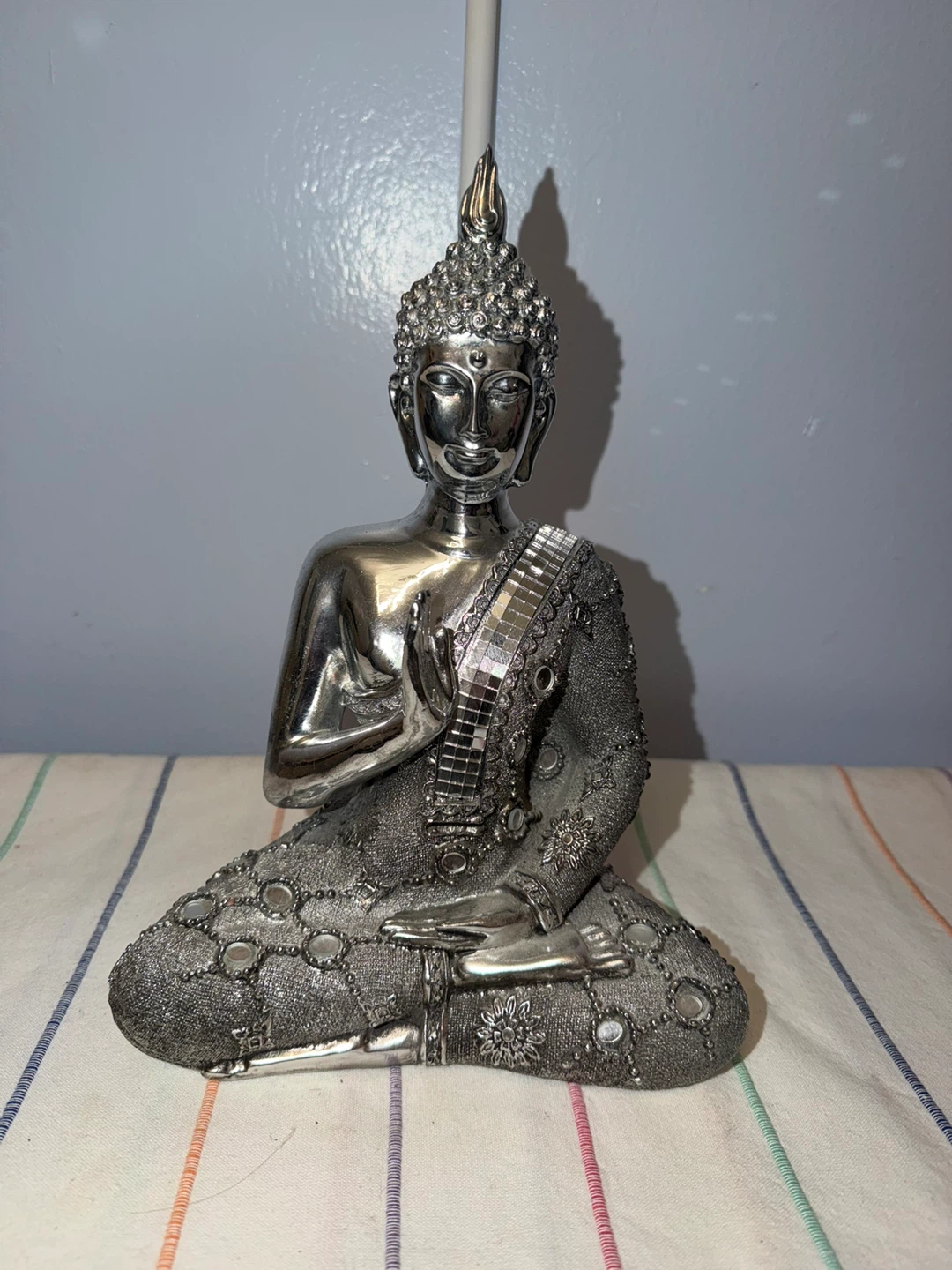Decorative Silver Sitting Buddha Statue