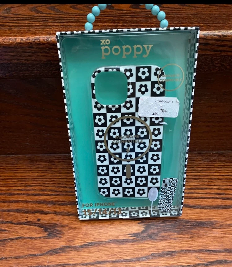 XO Poppy Checker Flower iPhone Case