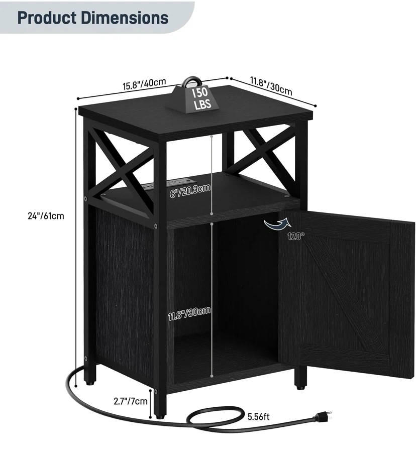 New Locking Nightstand with Charging Station - photo 2