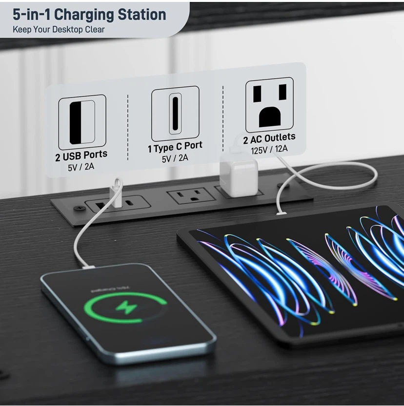 New Locking Nightstand with Charging Station - photo 3