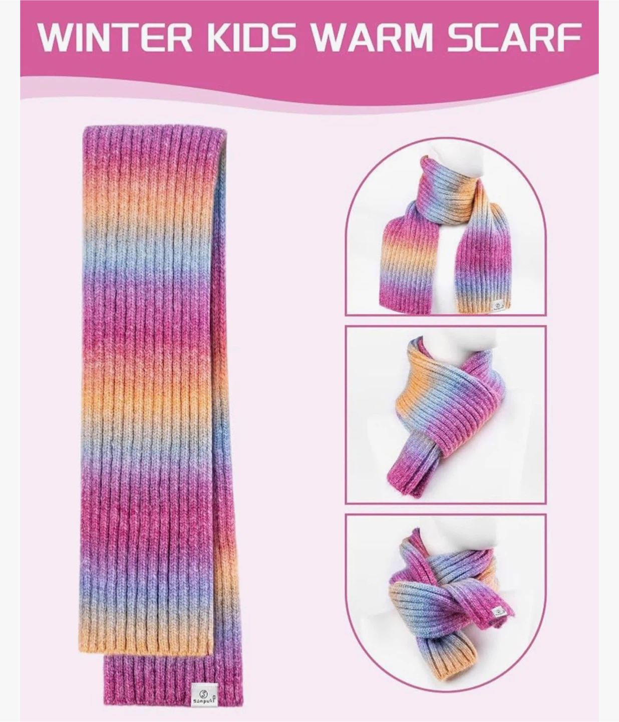 Kids Winter Beanie, Scarf, and Gloves Set - photo 4