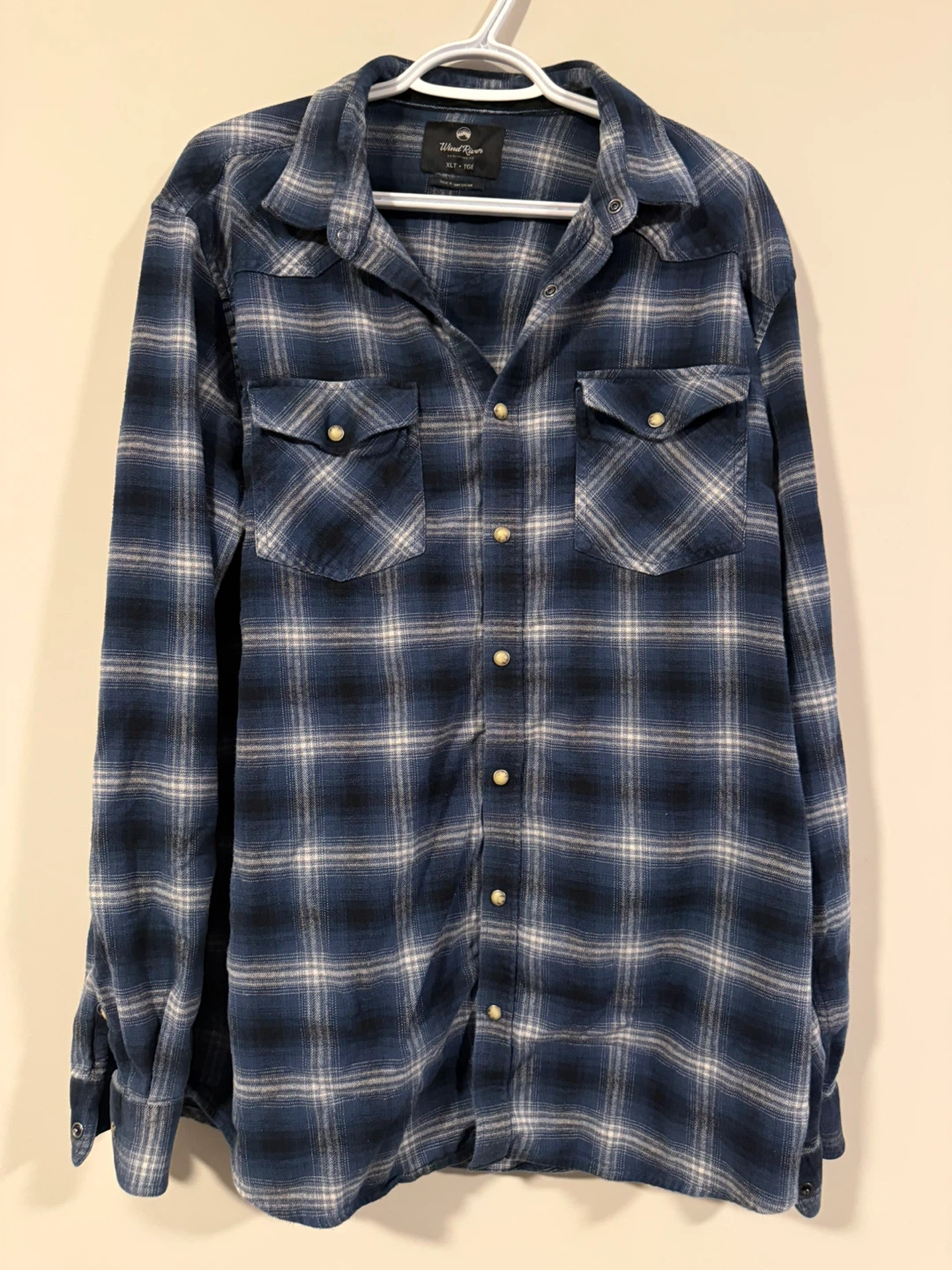 Wind River Blue Plaid Long-Sleeve Shirt XLT - photo 2