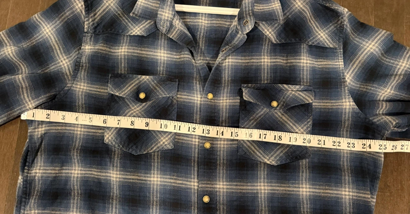 Wind River Blue Plaid Long-Sleeve Shirt XLT - photo 4