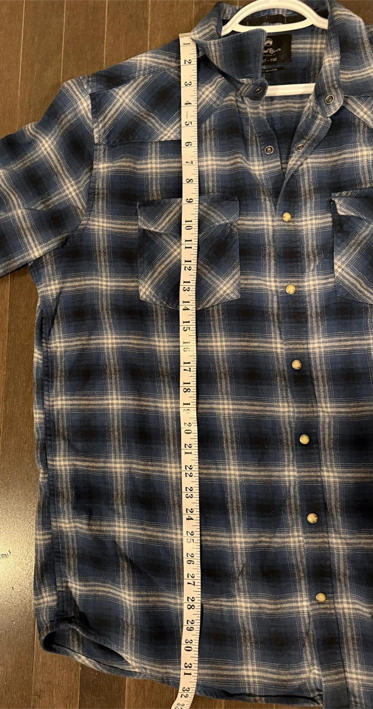 Wind River Blue Plaid Long-Sleeve Shirt XLT - photo 5