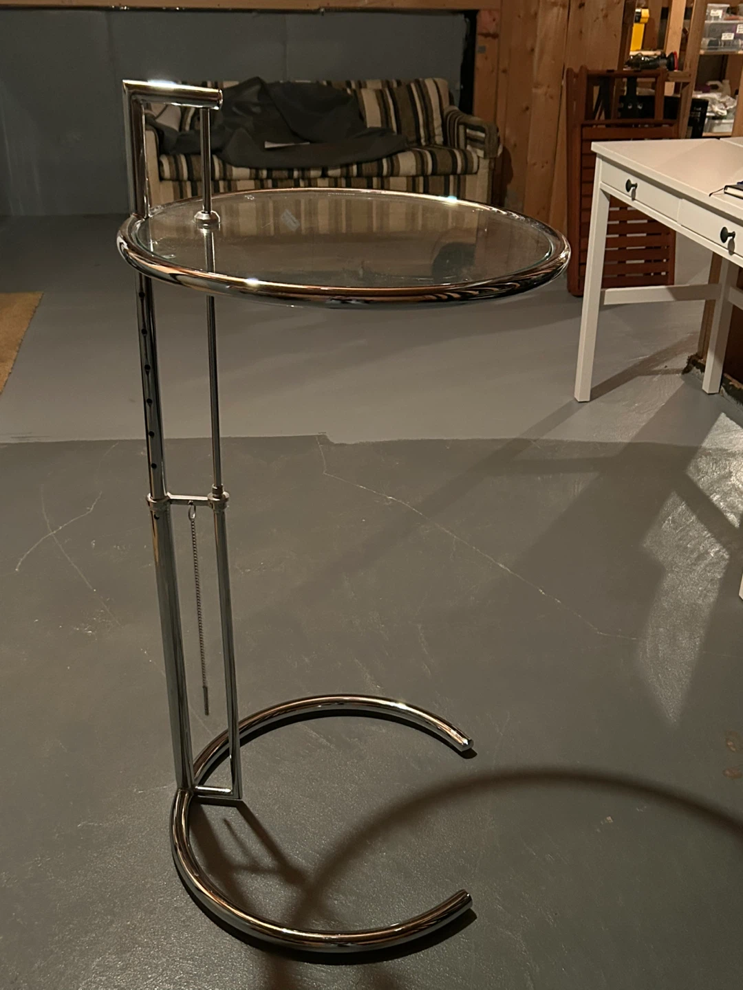 Adjustable Silver Accent Table - photo 2