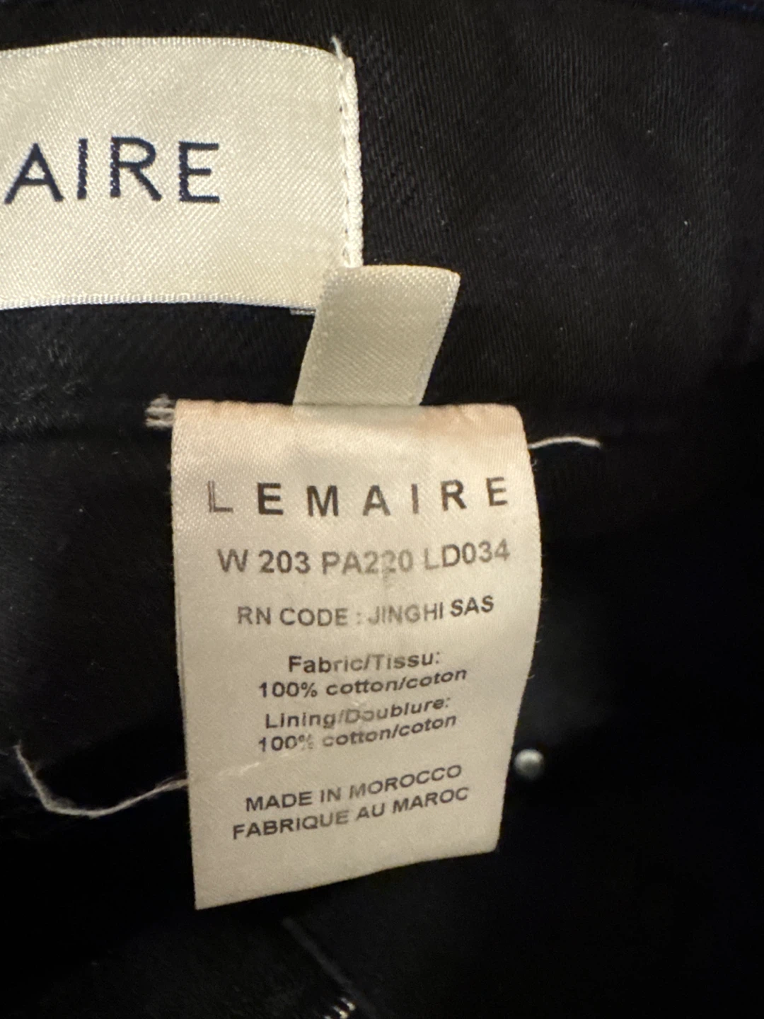 Lemaire Black Cotton Pants - photo 4