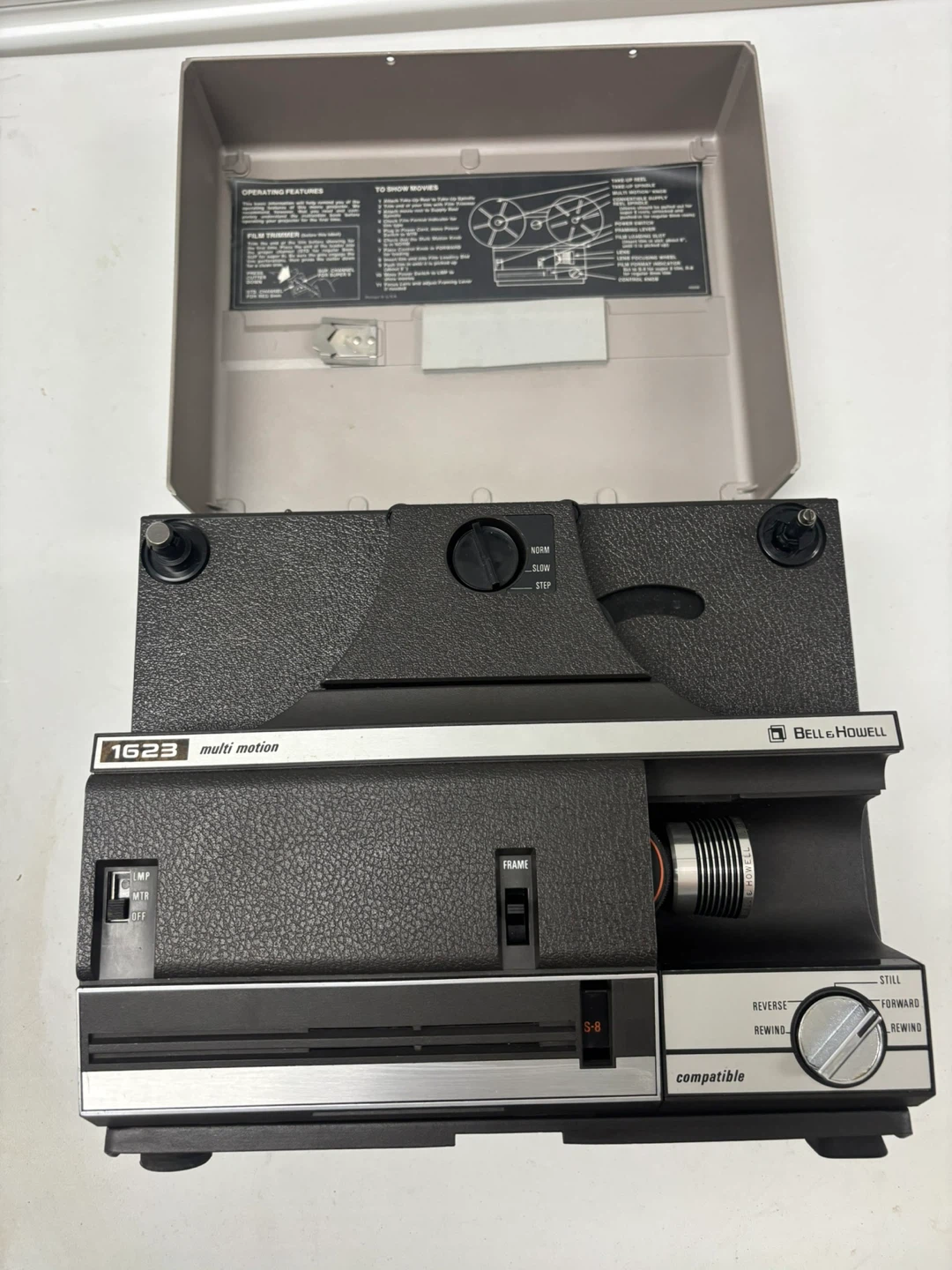Bell & Howell 1623 Multi Motion Dual 8mm Super 8 Film Projector