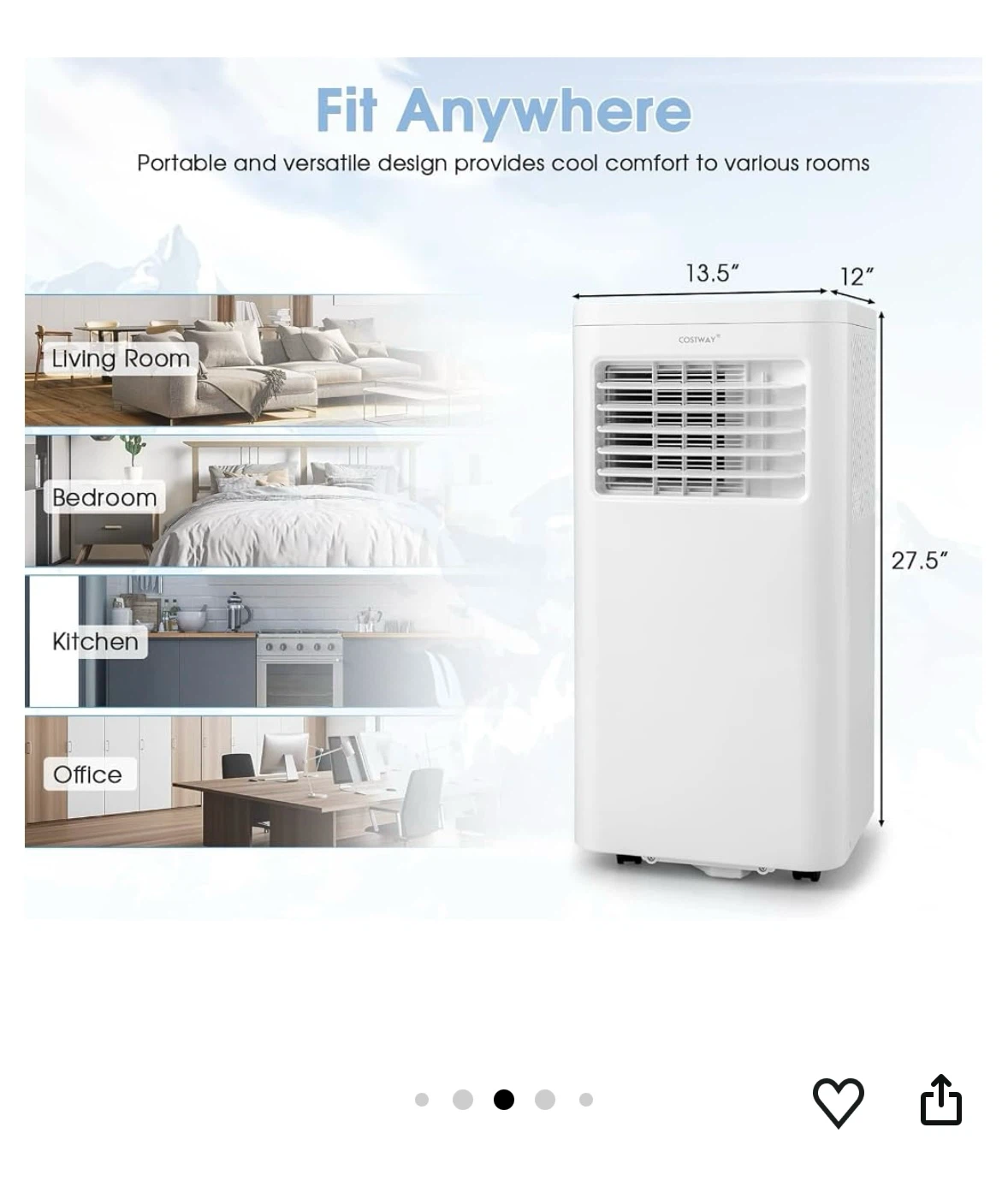 Costway 3-in-1 Portable Air Conditioner - photo 2