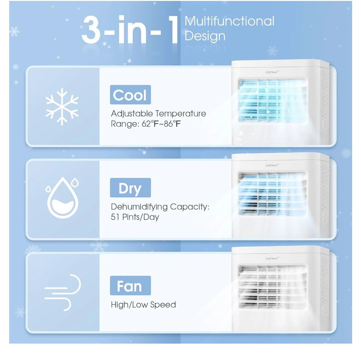 Costway 3-in-1 Portable Air Conditioner - photo 4