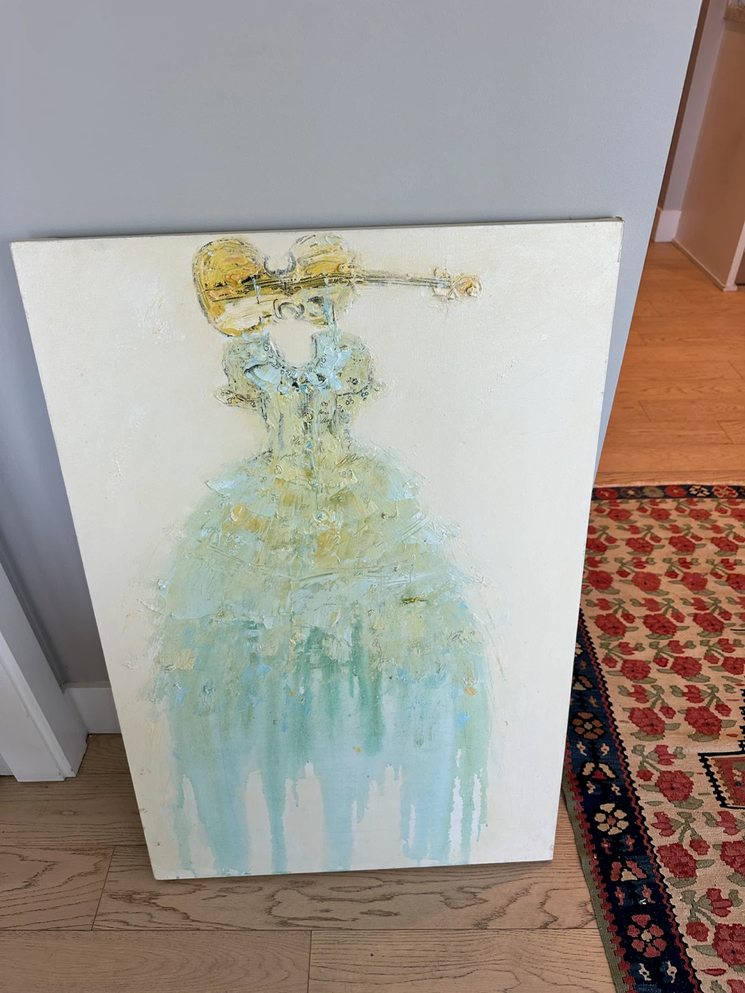 Violin Dress Textured Canvas Painting - photo 2