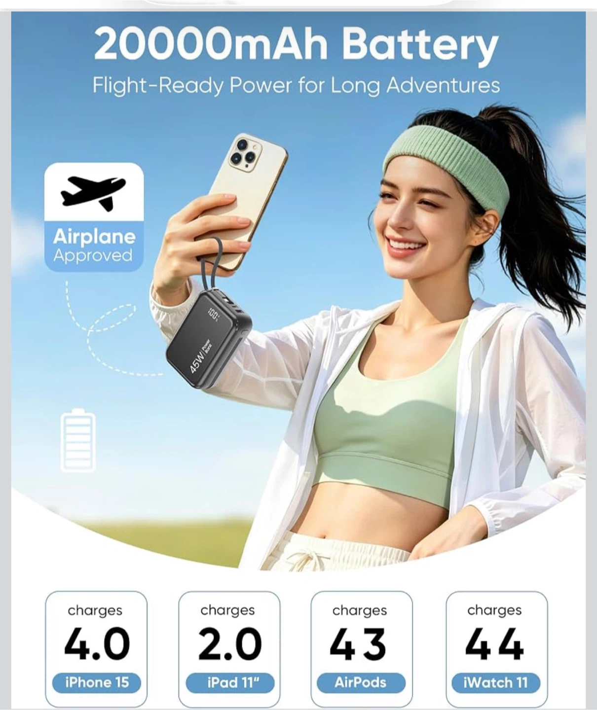 20000mAh 45W Fast Charging Power Bank - photo 4