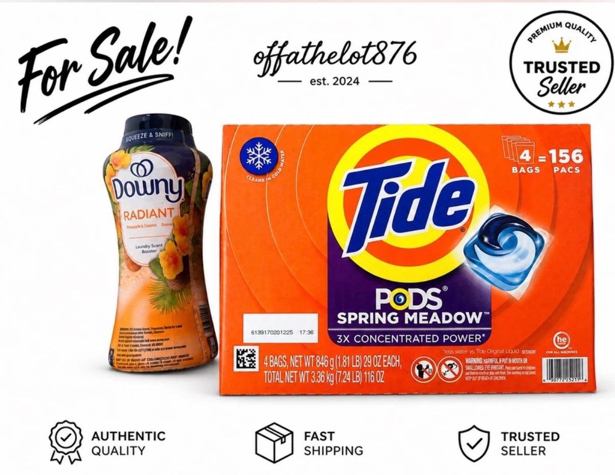 Tide PODS Spring Meadow 156 Count and Downy Radiant Booster