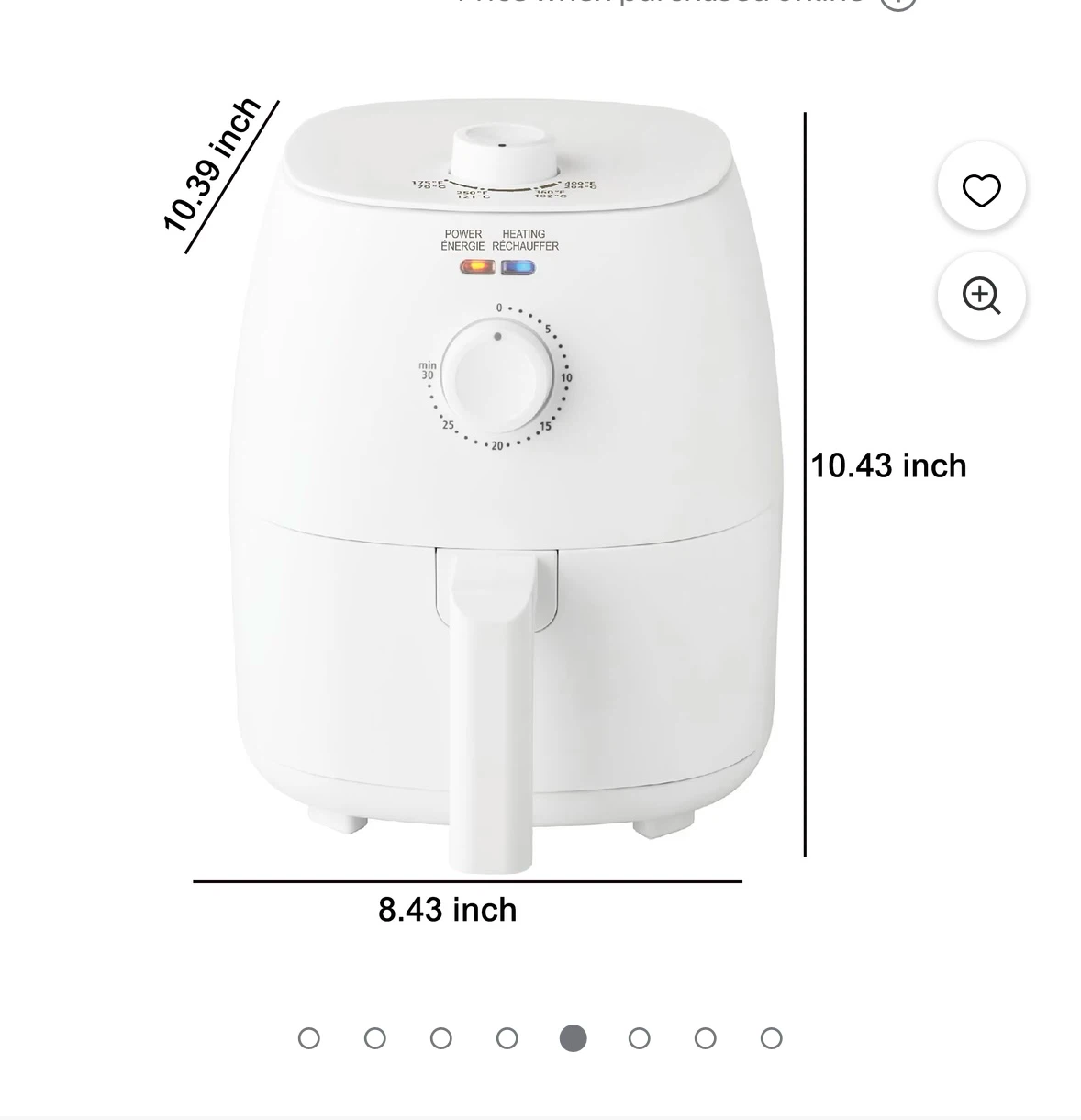 Mainstays 2.2 Quart Compact Air Fryer - photo 5