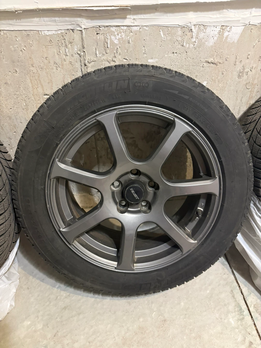 Subaru BRZ - Set of 4 Michelin Winter Tires on Fast Alloy Wheels - photo 3