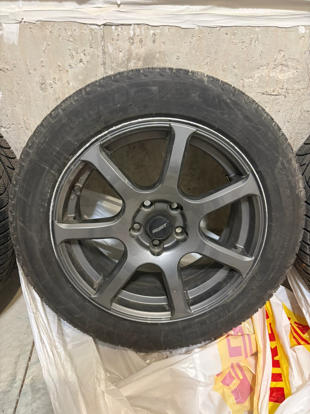 Subaru BRZ - Set of 4 Michelin Winter Tires on Fast Alloy Wheels - photo 4