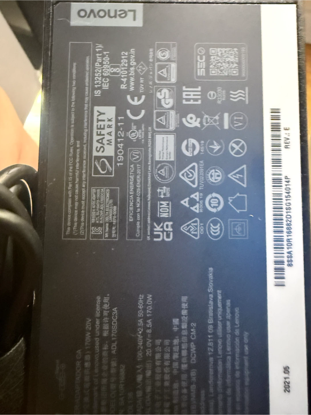 Lenovo 170W AC Power Adapter ADL170SDC3A