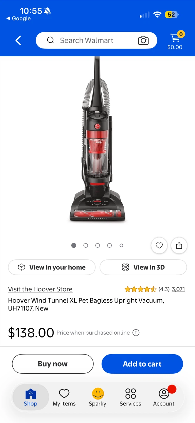 Hoover WindTunnel XL Pet Bagless Upright Vacuum
