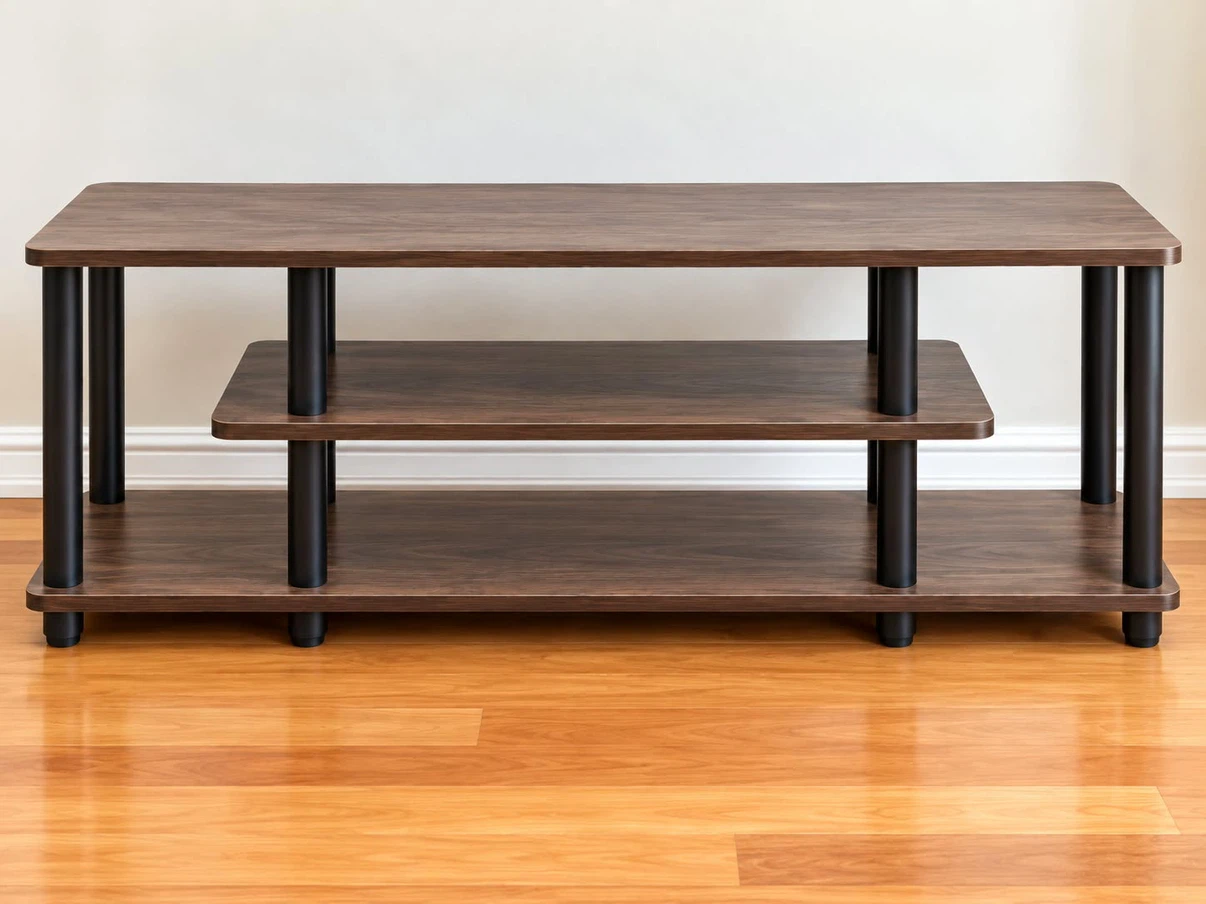 Modern Dark Wood Grain TV Stand - photo 3