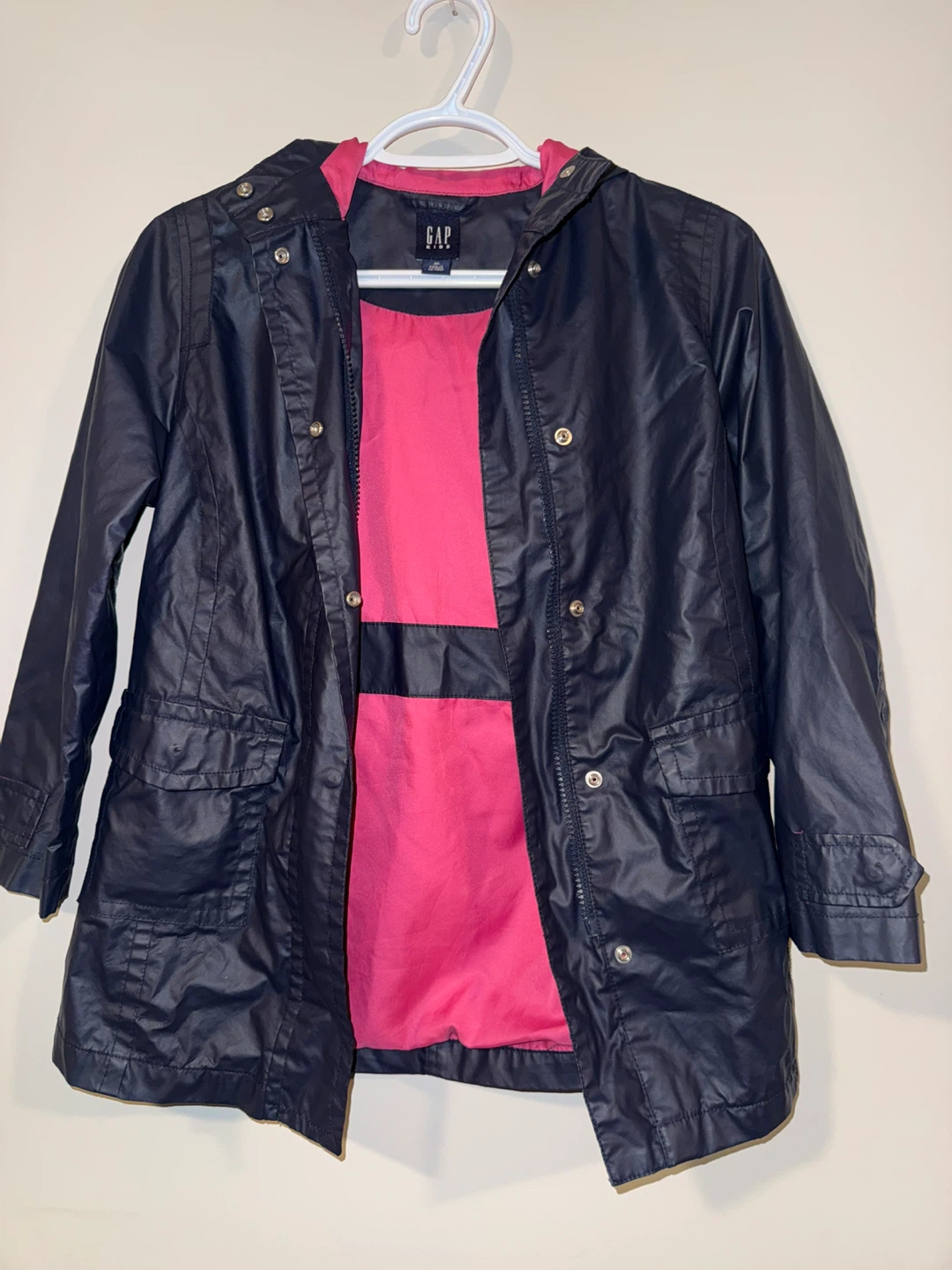 Gap Kids Navy Rain Jacket - Size M (8) - photo 3