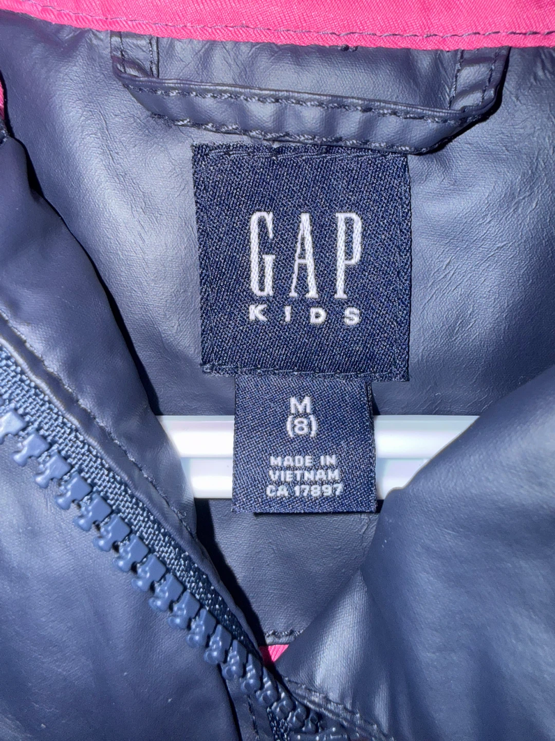 Gap Kids Navy Rain Jacket - Size M (8) - photo 4