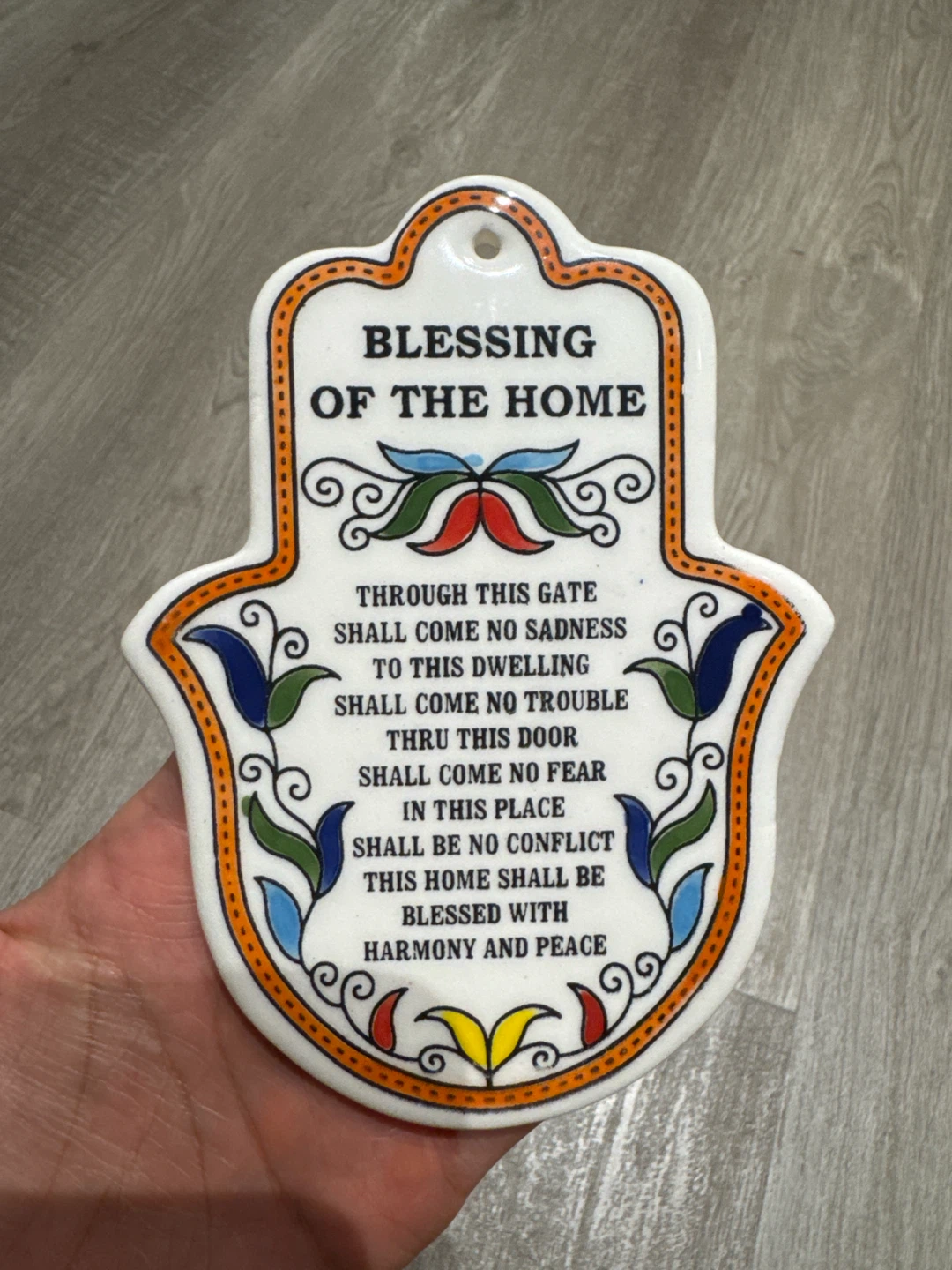 Blessing of the Home Hamsa Wall Plaque