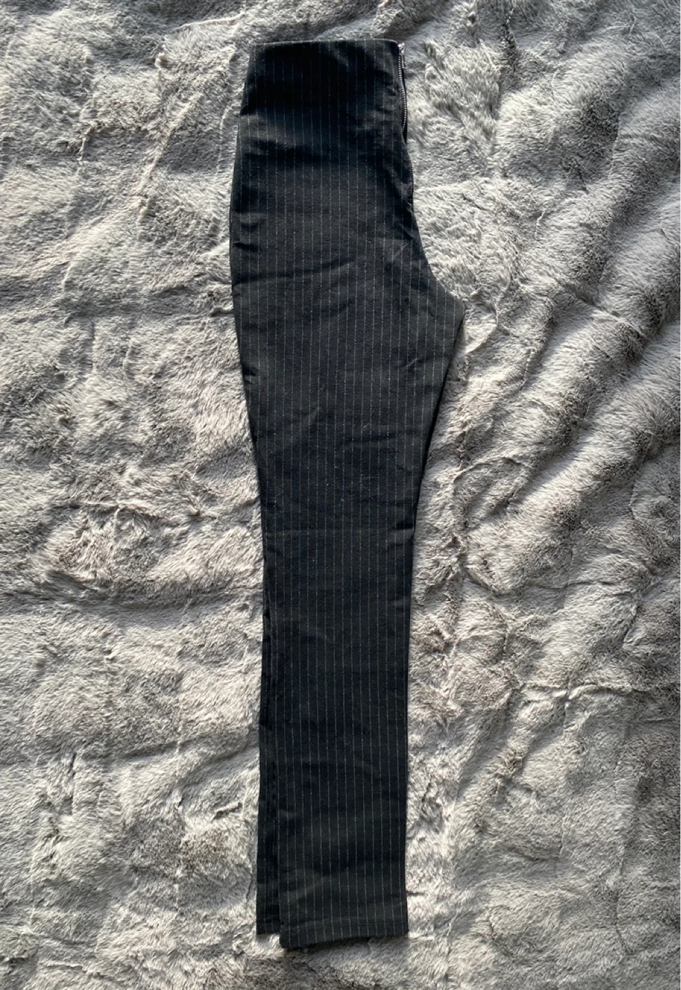 Black Pinstripe High-Waisted Pants - photo 3