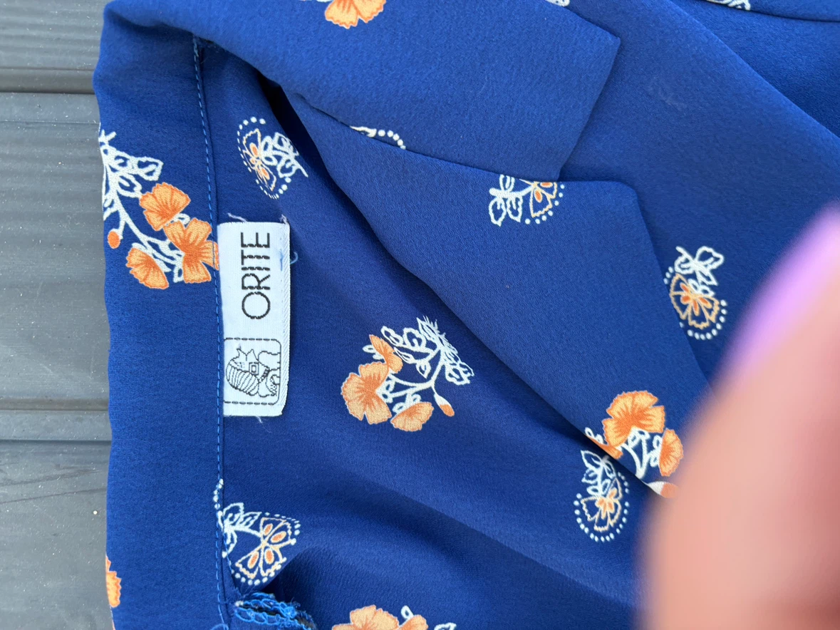 Blue Floral Button-Front Women's Dress - photo 5
