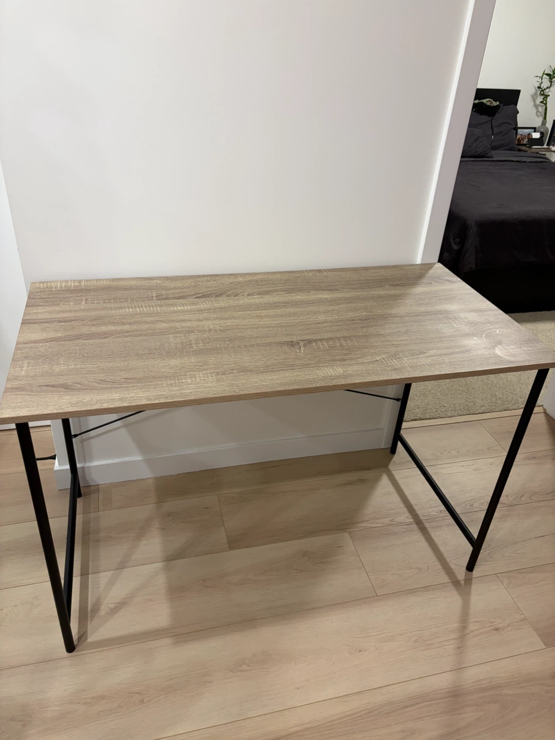 Minimalist wood-finish desk with Chair - photo 3