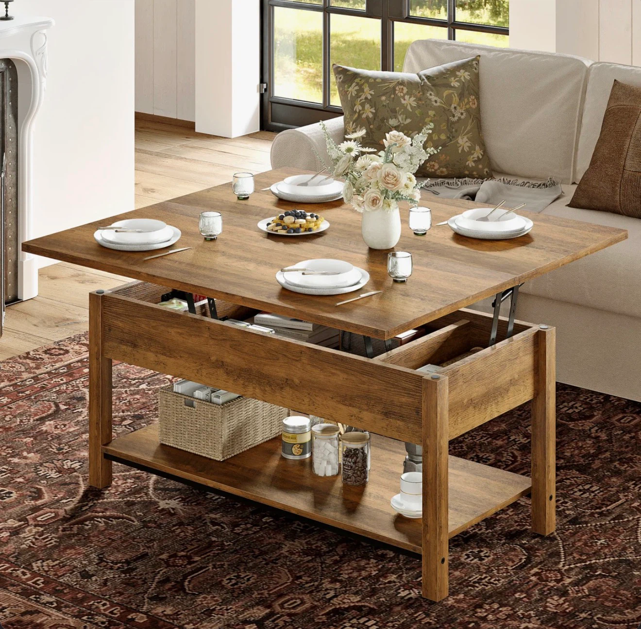 Convertible Lift-Top Coffee Table